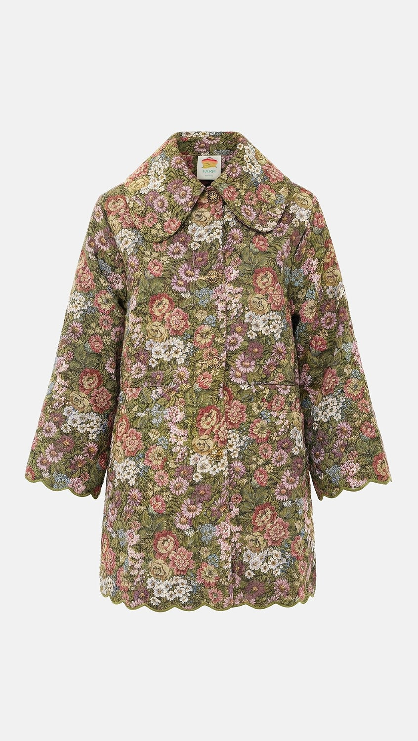 FARM Rio - Flower Jacquard Trenchcoat