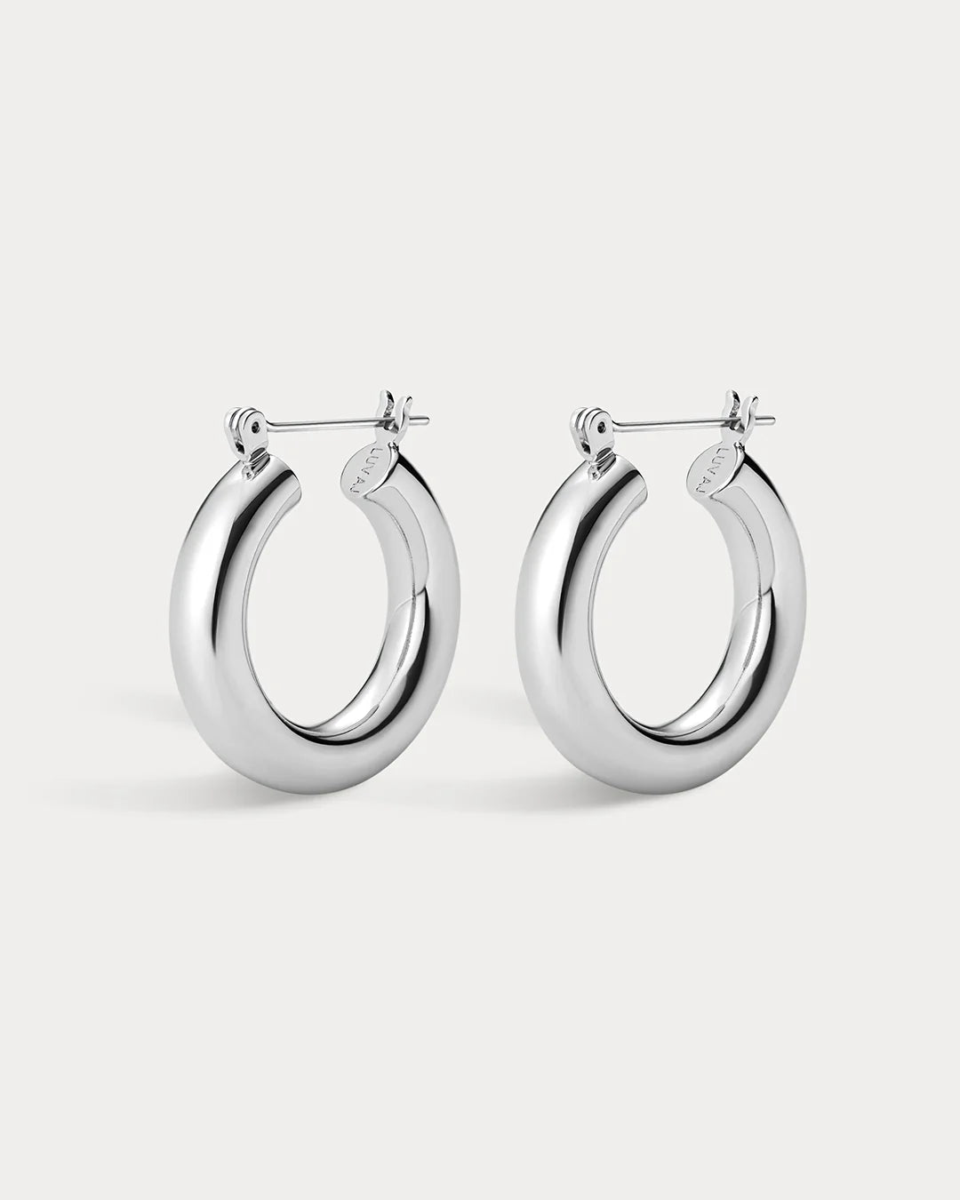 LUV AJ - Baby Amalfi Tube Hoops - Silver