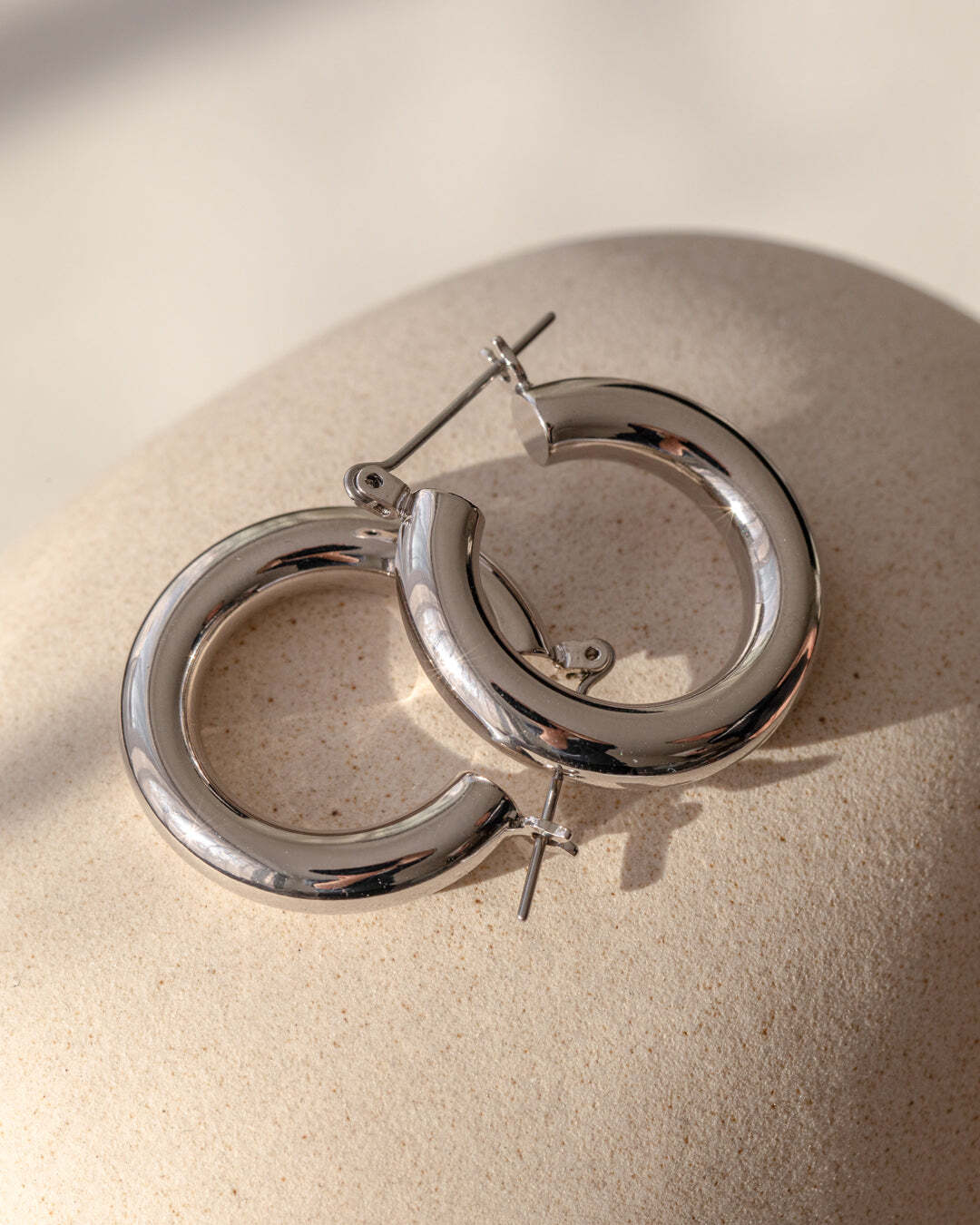 LUV AJ - Baby Amalfi Tube Hoops - Silver