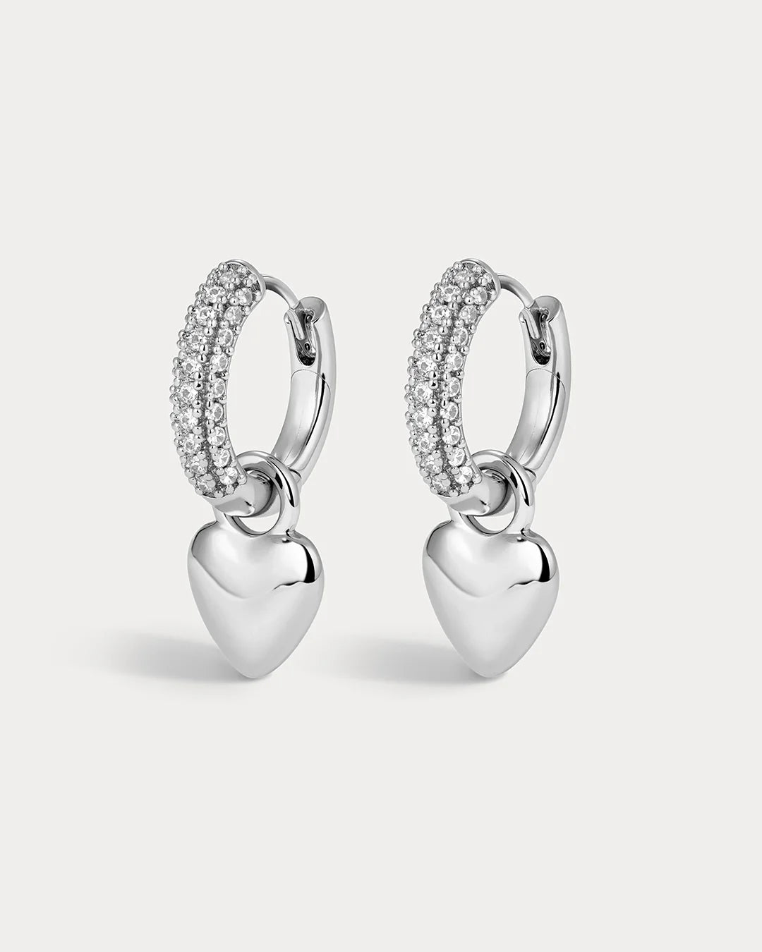 LUV AJ - Puffy Heart Huggies - Silver
