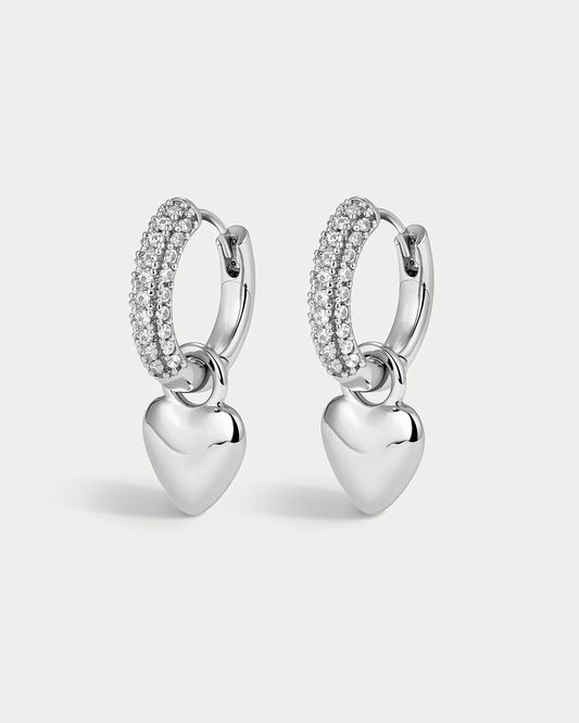 LUV AJ - Puffy Heart Huggies - Silver