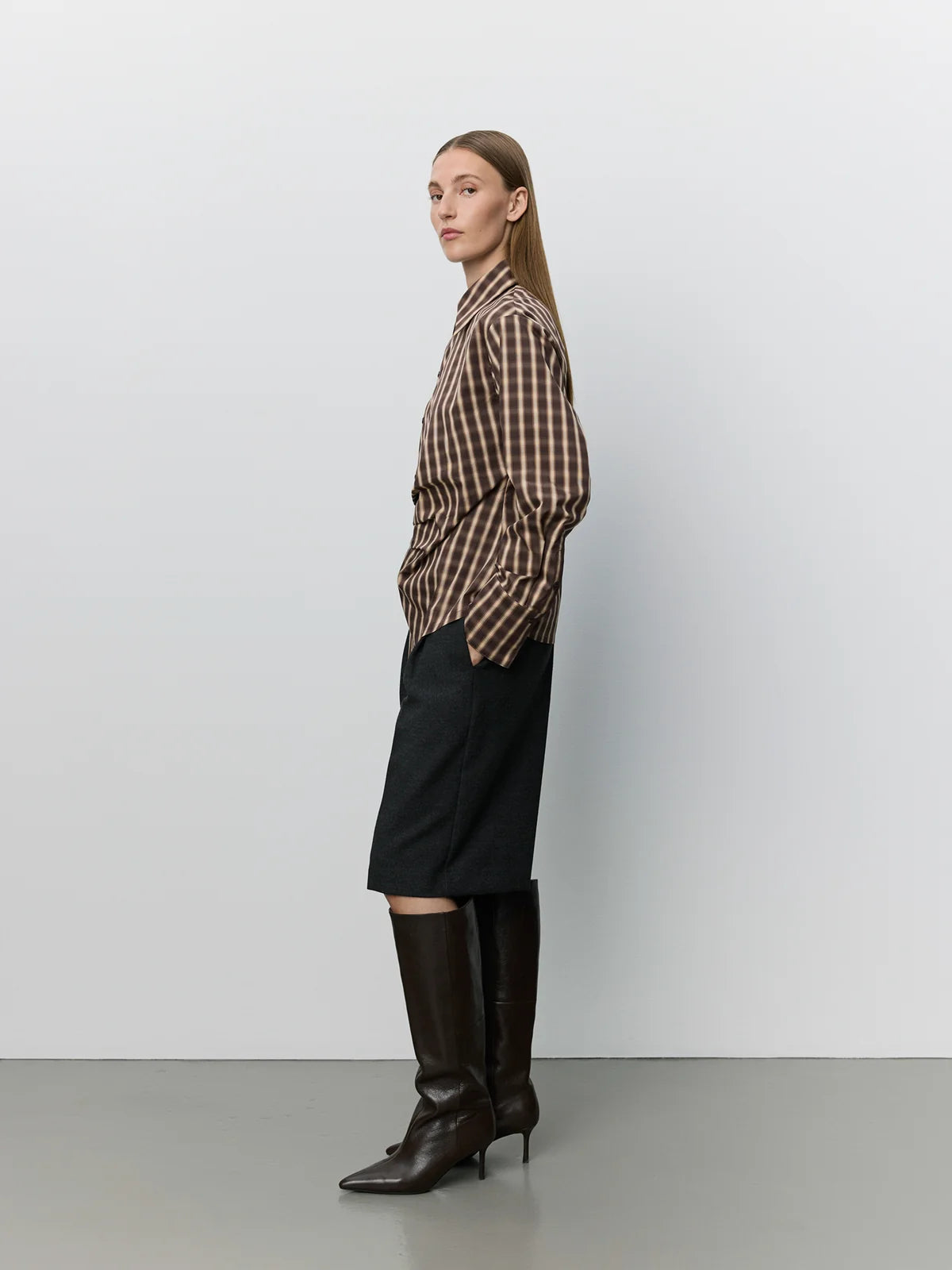 Sofie Schnoor - Paigesw Check Asymmetric Shirt