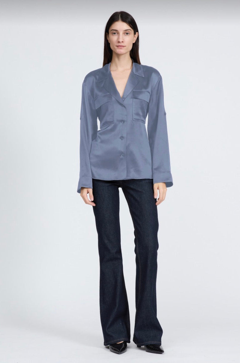 Rag & Bone - Sonny Silk Blouse - Blue
