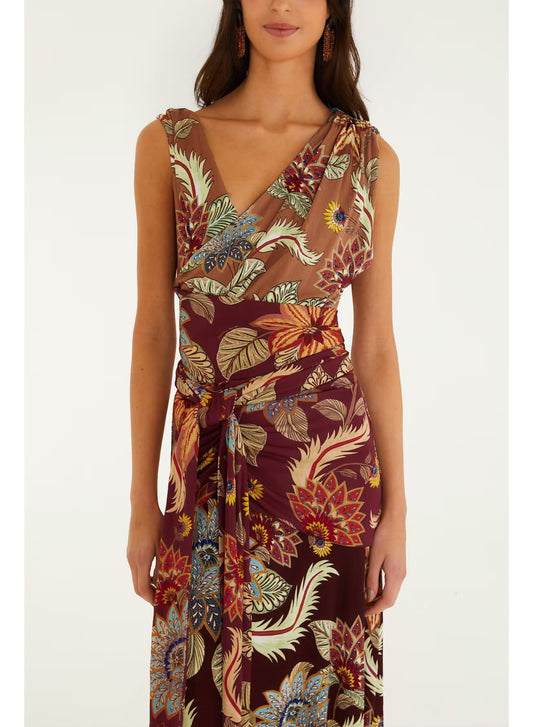 FARM Rio - Delhi Floral Mix Midi Dress
