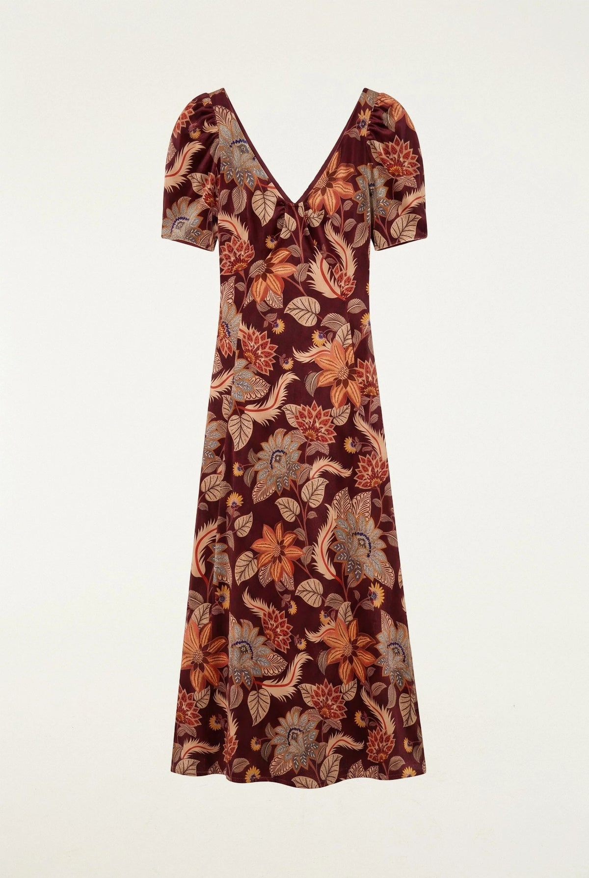 FARM Rio - Delhi Floral Velvet Maxi Dress