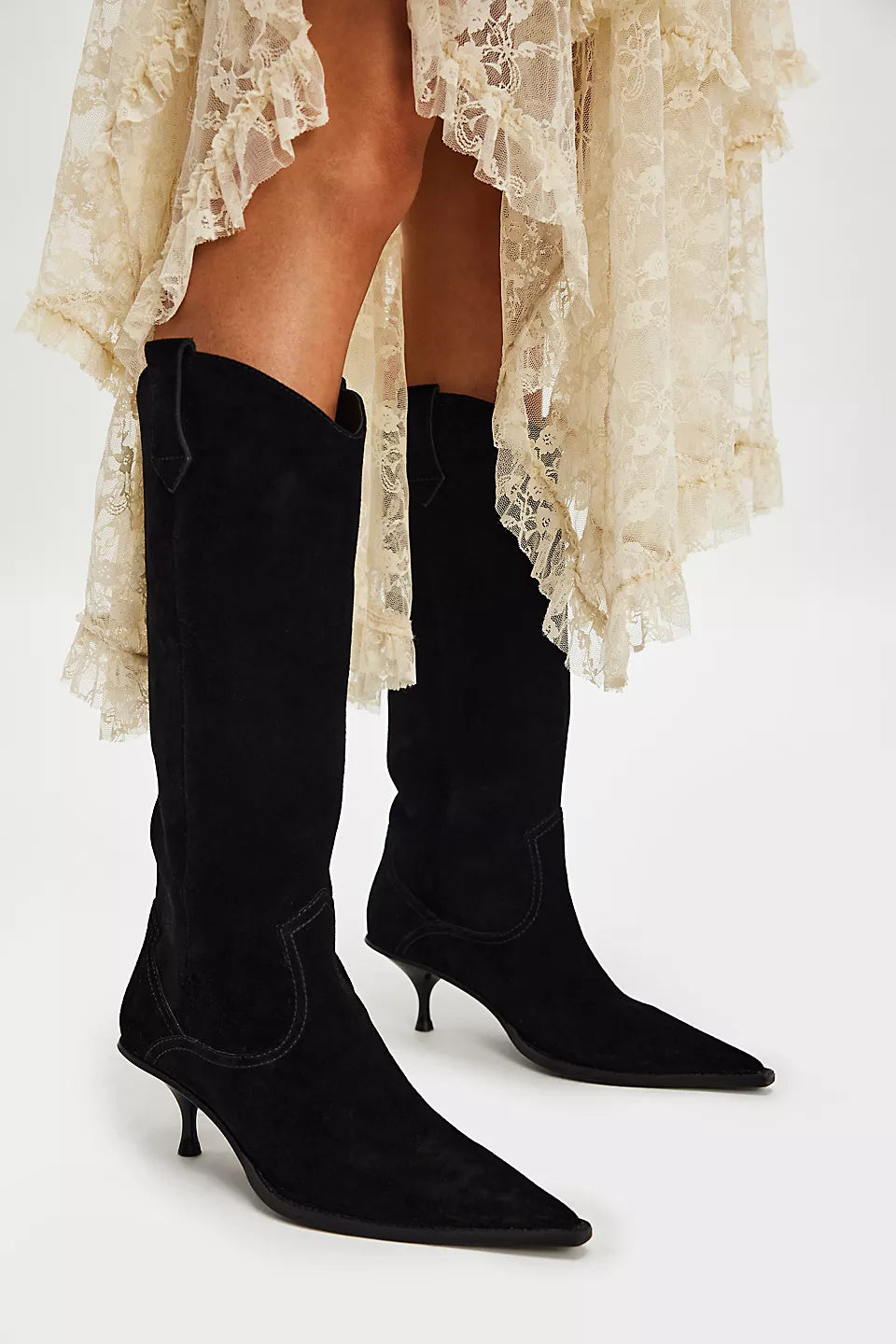 Free People - Daisy Suede Slouchy Kitten Heel