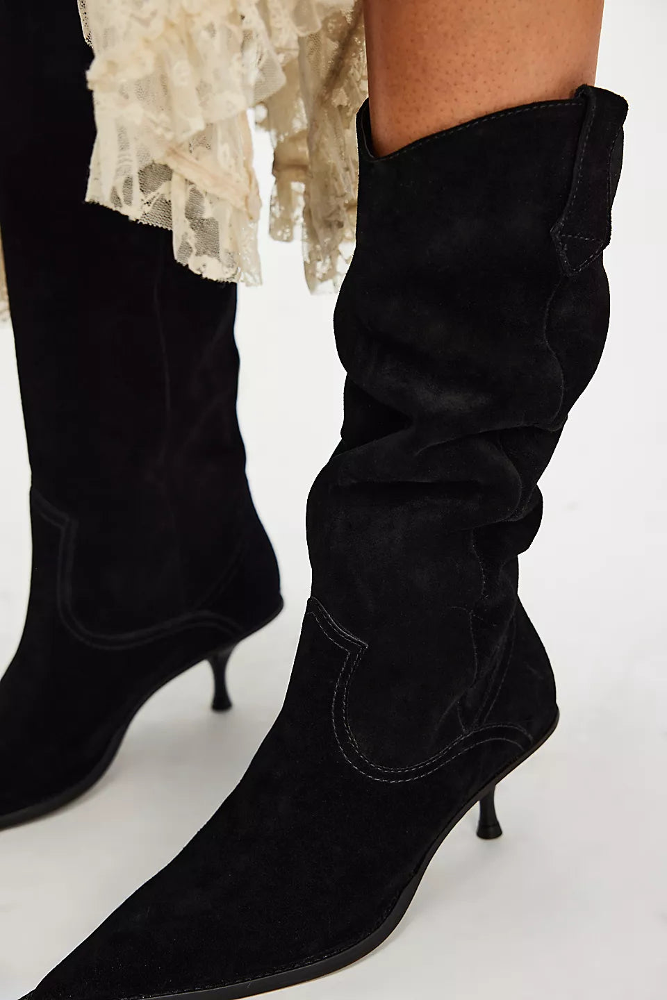 Free People - Daisy Suede Slouchy Kitten Heel