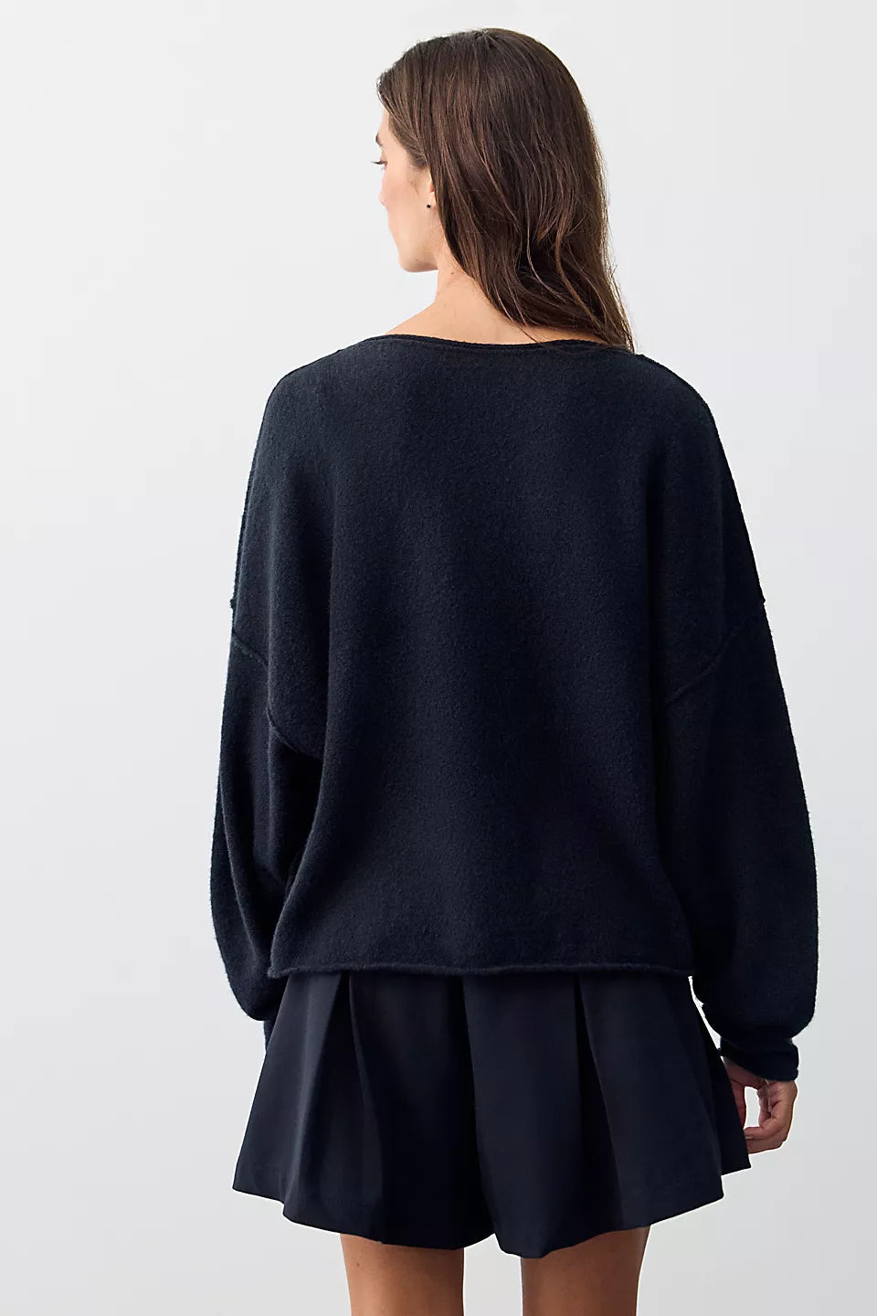 Free People - See Me V-Neck Pullover - Black