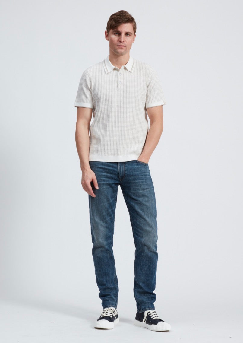 Rag & Bone - Men’s Harvey Rib Polo - Chalk