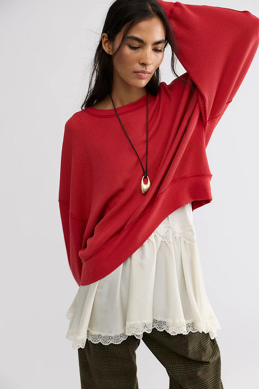 Free People - Skyline Tee - Salsa