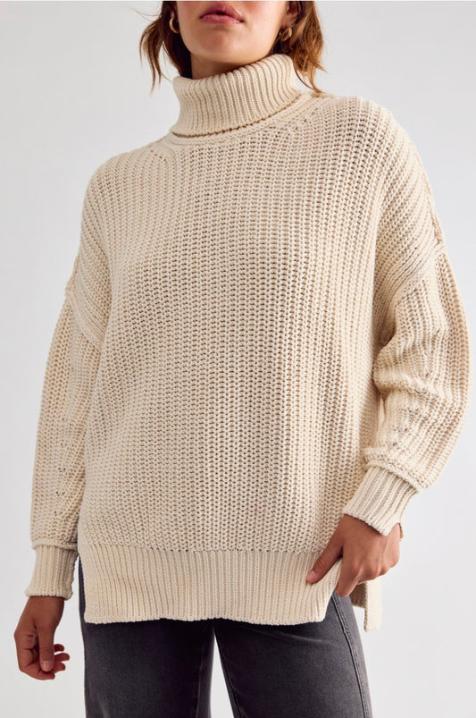 Free People - Worn Thru Turtleneck - Tea
