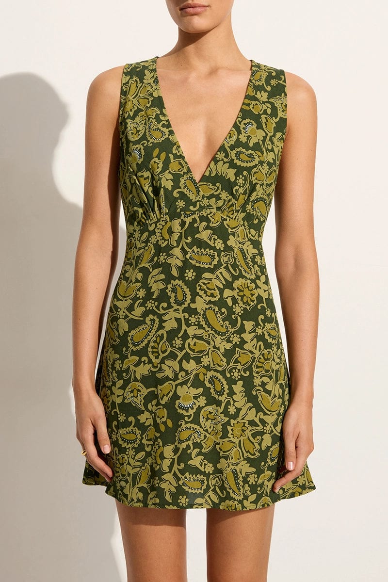 Faithfull The Brand - Nadja Mini Dress Cala Floral Green