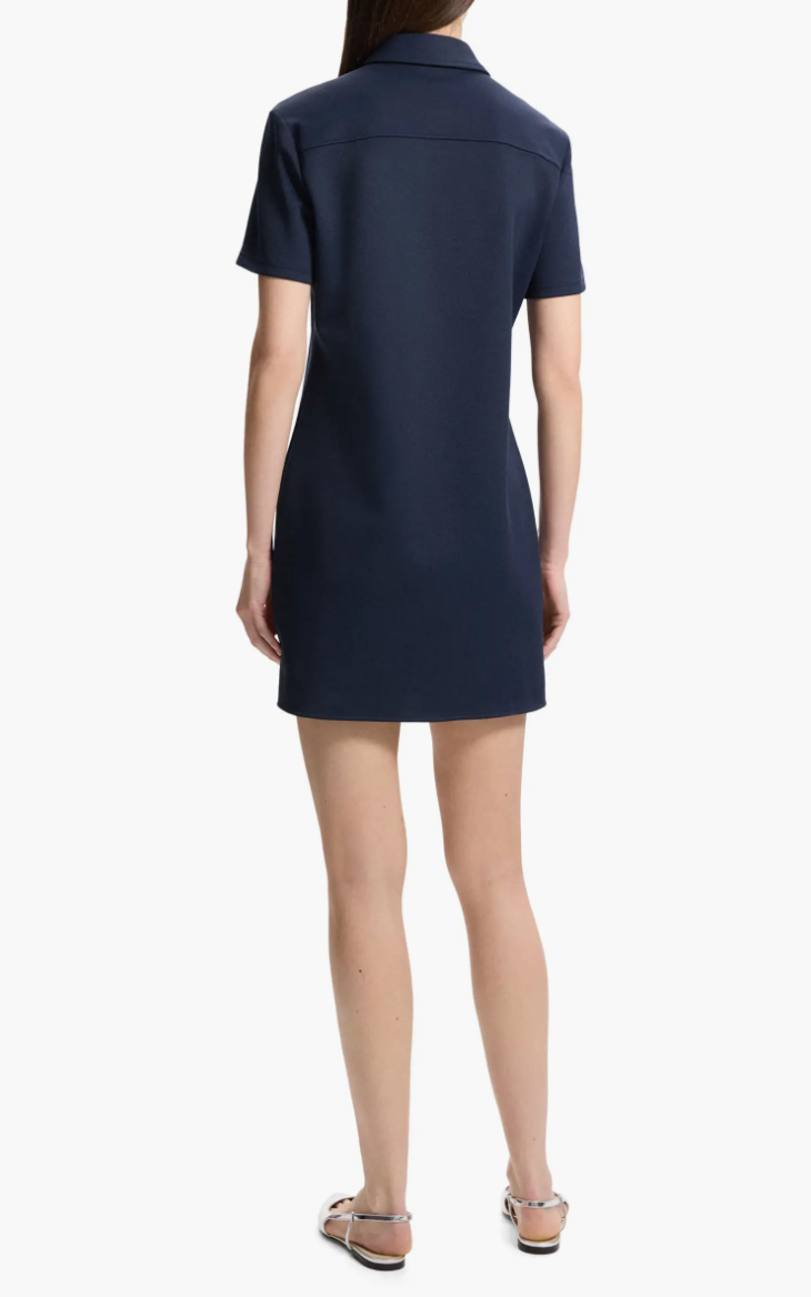 Theory - Short Sleeve Piqué Shirtdress