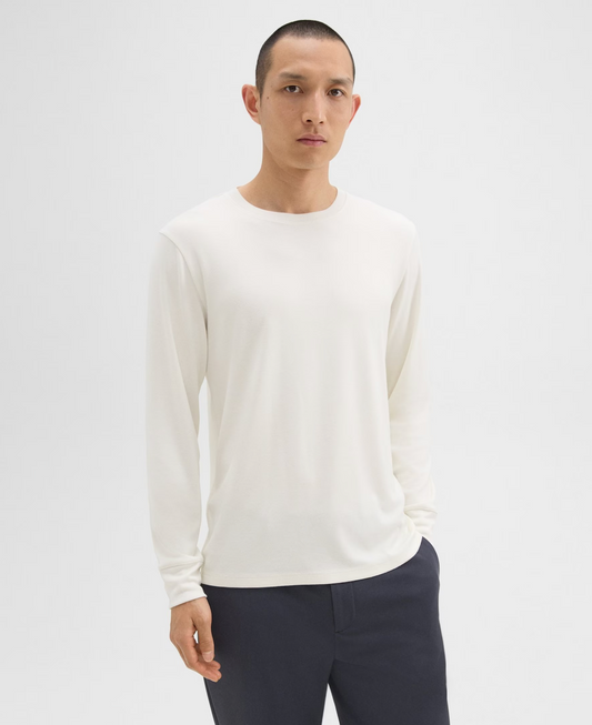 Theory - Men's Essential Longsleeve in Winter White
