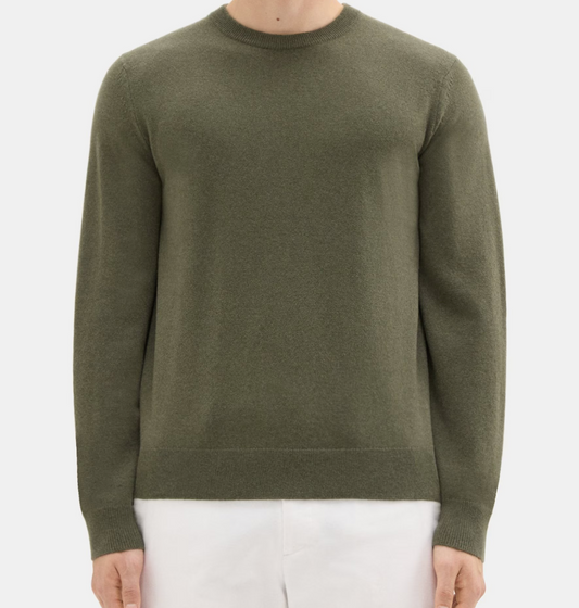 Theory - Men's Green Crewneck Sweater in Cashmere