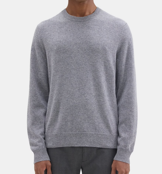 Theory - Men's Grey Crewneck Sweater in Cashmere
