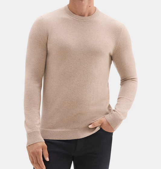 Theory - Men's Natural Crewneck Sweater in Cashmere