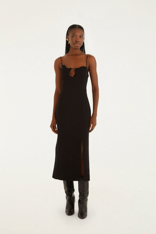 FARM Rio - Black Sleeveless Midi Dress