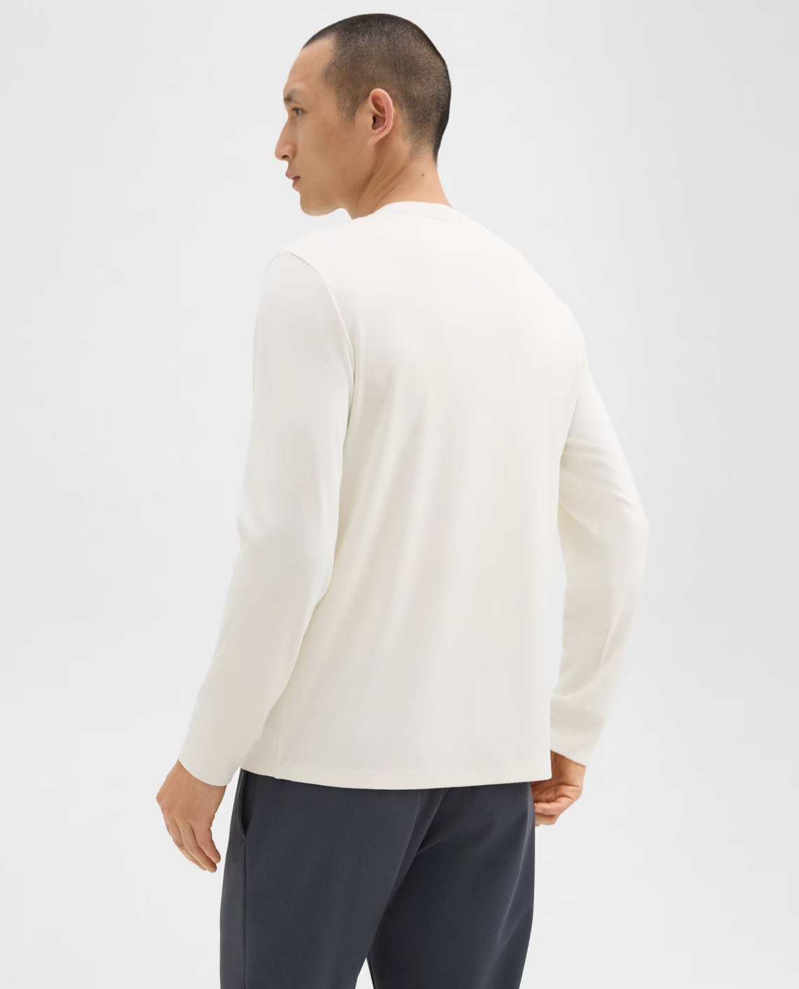 Theory - Men's Essential Longsleeve in Winter White