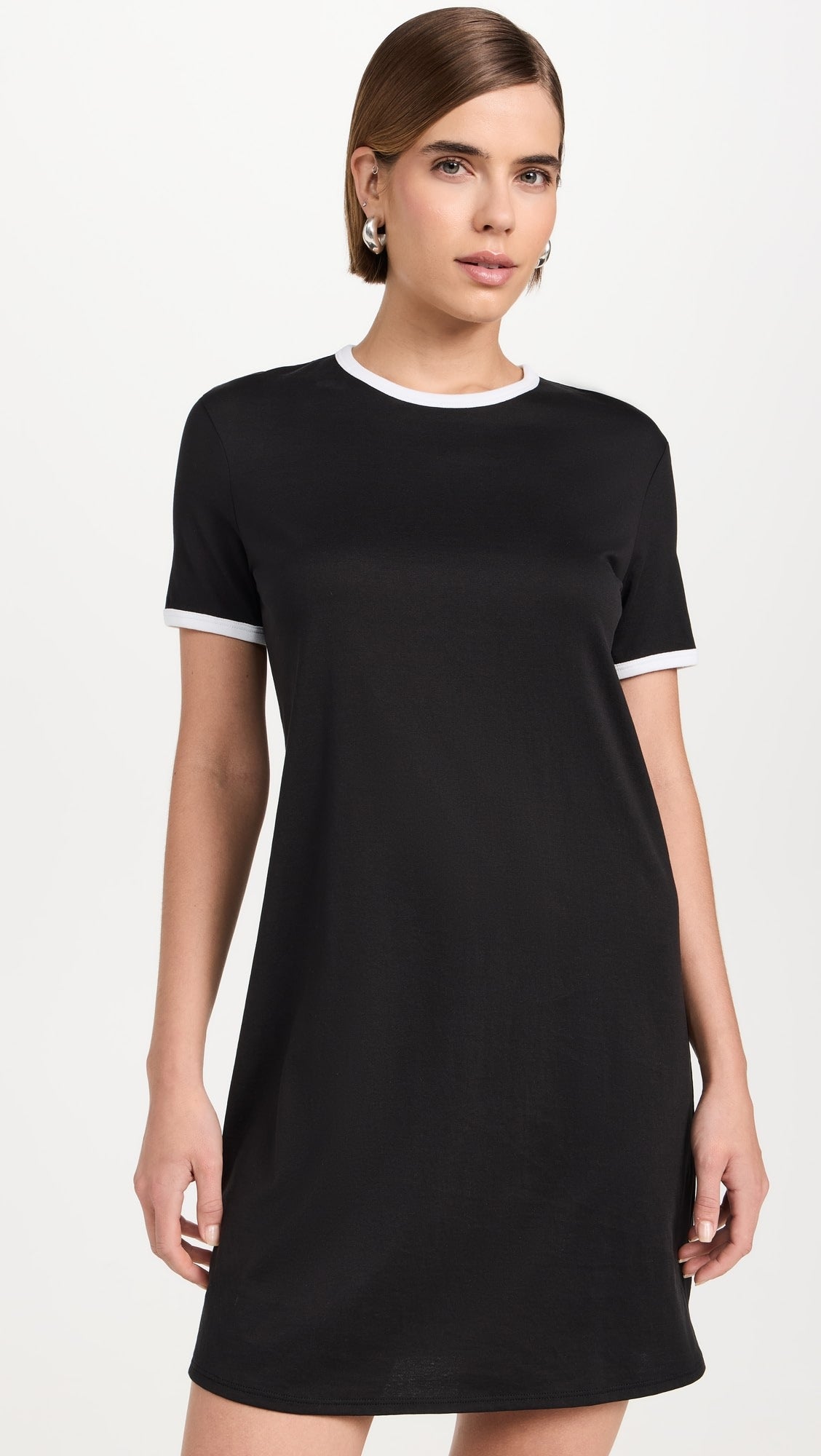 Theory - Ringer Tee Dress - Black/White