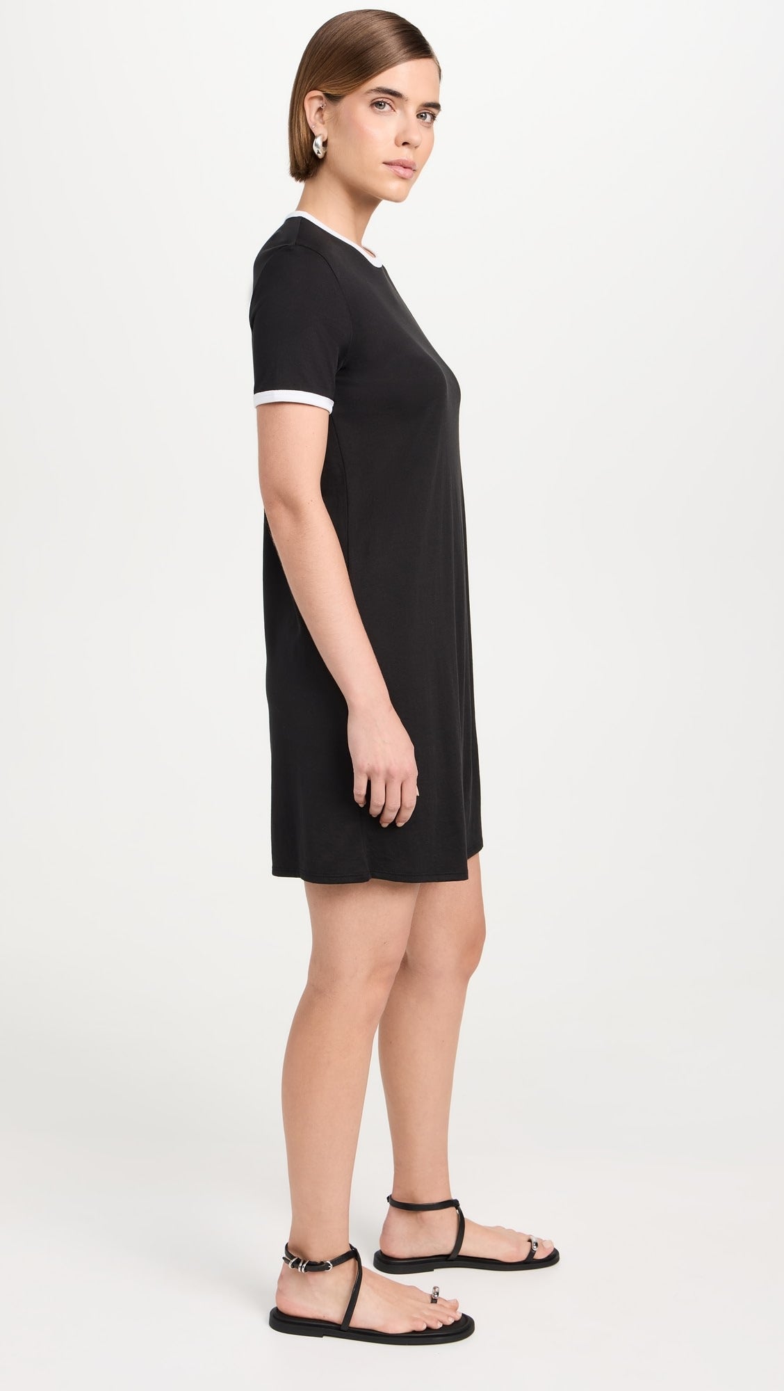 Theory - Ringer Tee Dress - Black/White