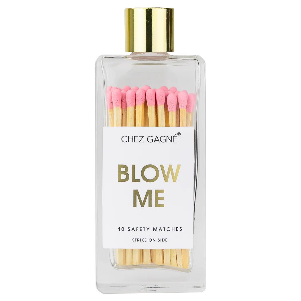 Chez Gagné - "Blow Me" Glass Bottle Safety Matches