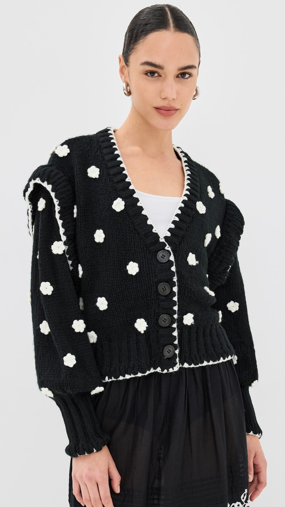 FARM Rio - Flower Knit Cardigan