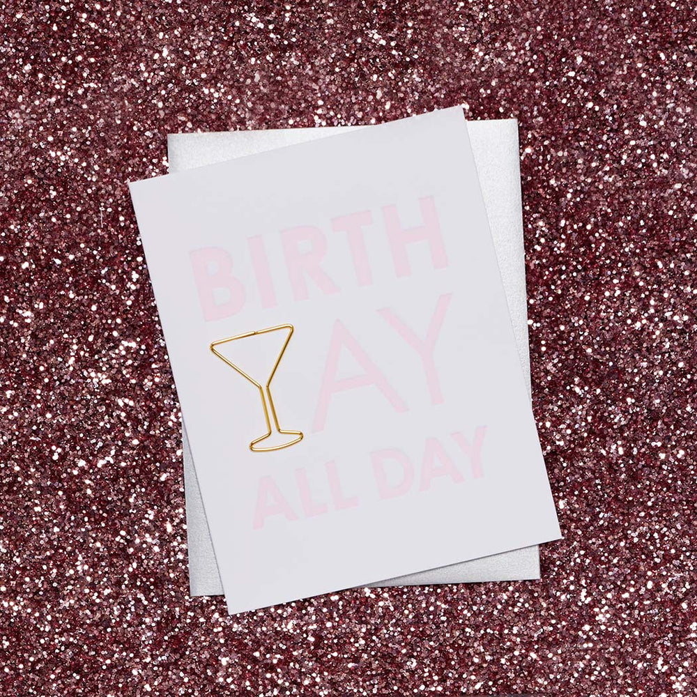 Chez Gagné - "Birth Yay All Day" Paper Clip Card