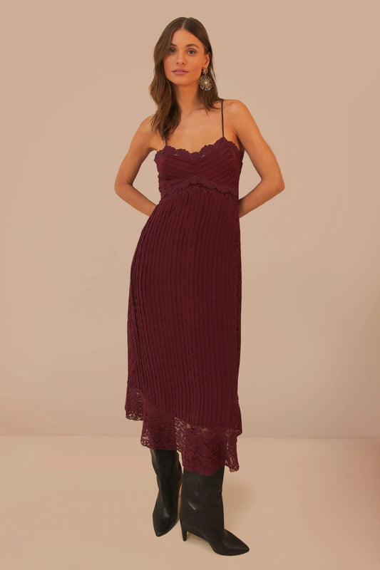 FARM Rio - Purple Lace Midi Dress