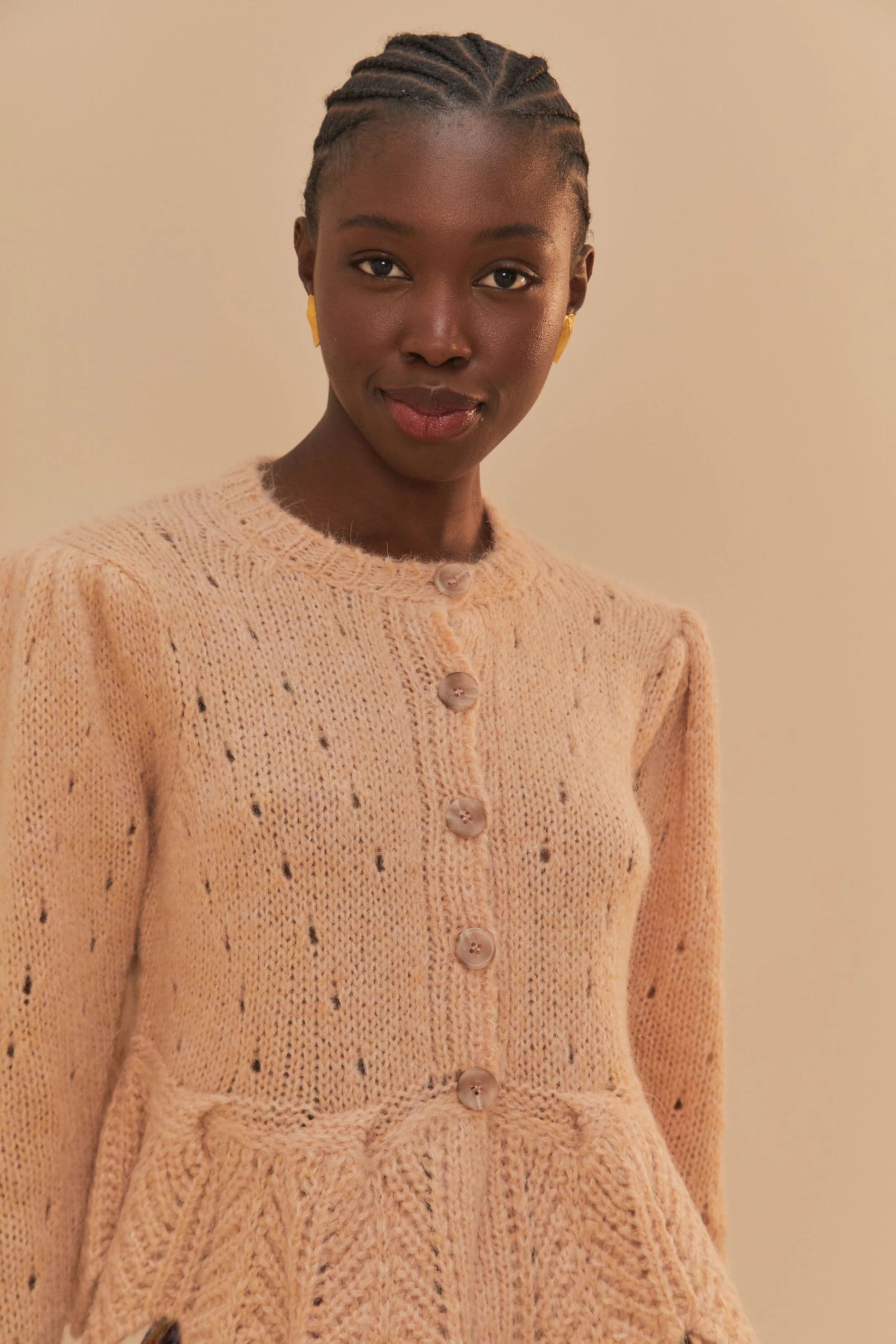 FARM Rio - Sand Ruffled Knit Cardigan – KB Style